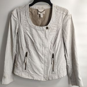 Beautiful cream colored moto styled jacket.